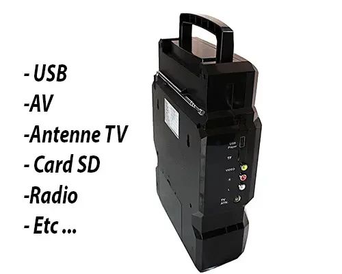 Портативна сонячна станція gdLite GD-8086 / сонячна панель з міні телевізором повір банк | Зображення 3