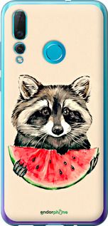 Чохол на Huawei Nova 4 Єнотик з кавуном "4605u-1632-2448"