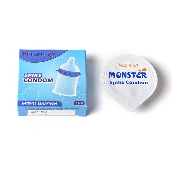 Насадка на член Recare Spike Condom Blue (презерватив з шипами) | Зображення 3