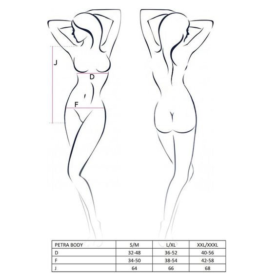 Розпродаж!!! Боді-монокіні з глибоким декольте PETRA BODY black XXL/XXXL — Passion Exclusive | Зображення 3