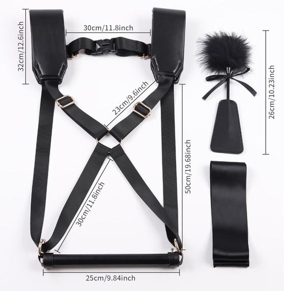БДСМ-набір LOCKINK YEAHWOW Black Doggy Style Saddle set Sex Aura | Зображення 5