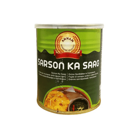 Консервоване подрібнене листя гірчиці зі спеціями Sarsong Ka Saag  450г Annam 4260480191292