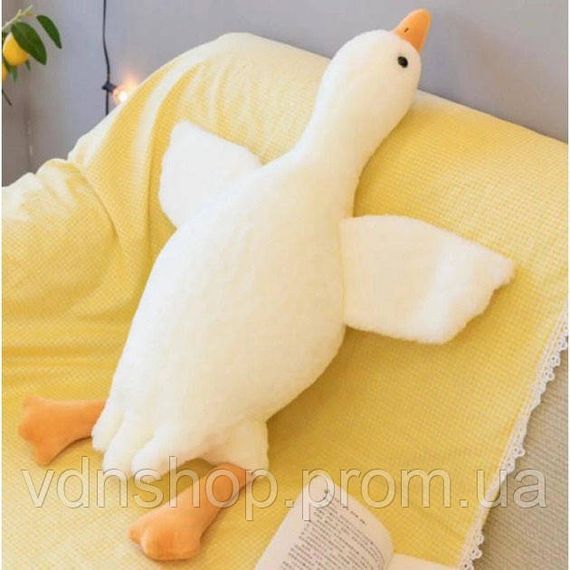 Плюшевий птах-гуска, Гусак обійми, Іграшка гуска-обійми плед якісна, Подушка у вигляді іграшки BT-13 | Зображення 1