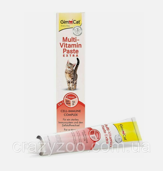 Паста для котів GimCat Multi-Vitamin Paste Extra мулітівітамінна 200 г 01898 | Зображення 2