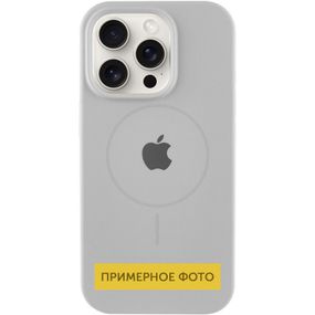 Чехол Silicone Case Full Protective (AA) with MagSafe для Apple iPhone 16 Plus (6.7") Серый / Light Grey