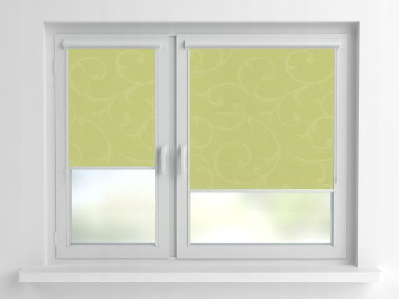 Рулонная штора Rolets Акант 2-2257-1250 125x170 см закрытого типа Светло-зеленая