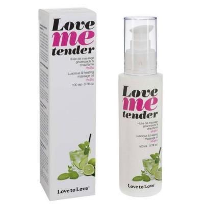 Масажна олія Love To Love - Love Me Tender, Mojito (100 мл), аромат мохіто, без парабенів Sex Aura