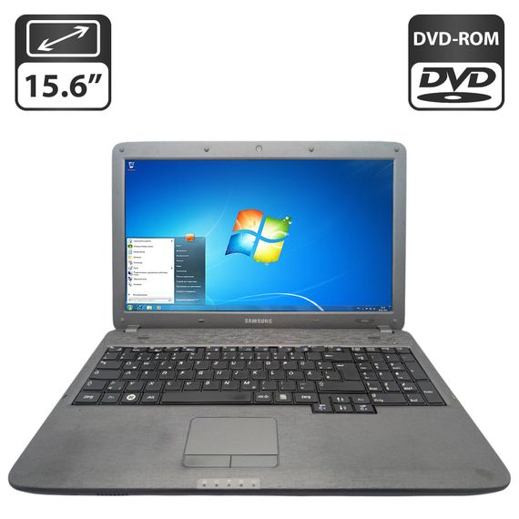 Ноутбук Samsung R530 / 15.6" (1366x768) TN / Intel Pentium T4500 (2 ядра по 2.3 GHz) / 4 GB DDR3 / 320 GB HDD / Intel HD Graphics / WebCam / DVD-ROM б/у