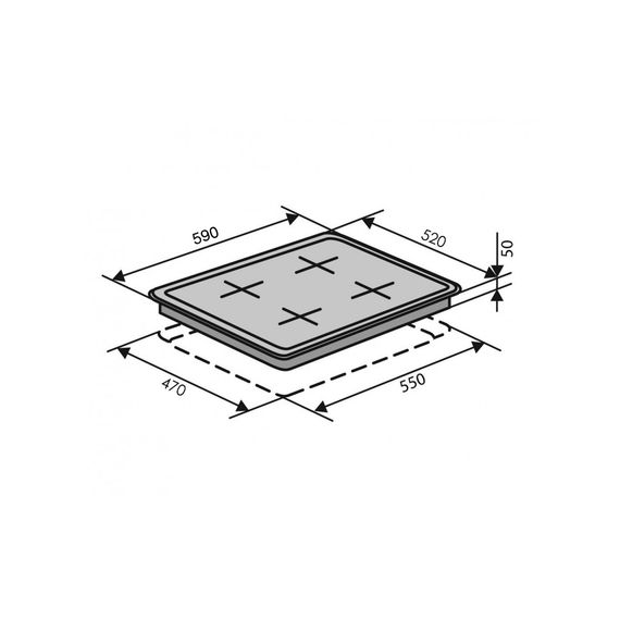 Варочная поверхность Ventolux HSF640-H2G CEST (BK) (HSF640-H2GCEST(BK)) | Зображення 5
