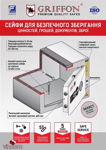 Сейф взломостойкий Griffon H.26.E | Зображення 3
