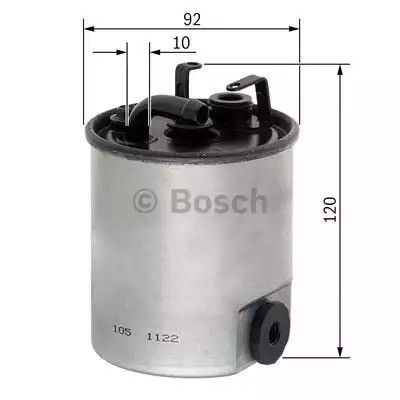 Фільтр паливний MERCEDES-BENZ SPRINTER, BOSCH (F026402044) | Зображення 4