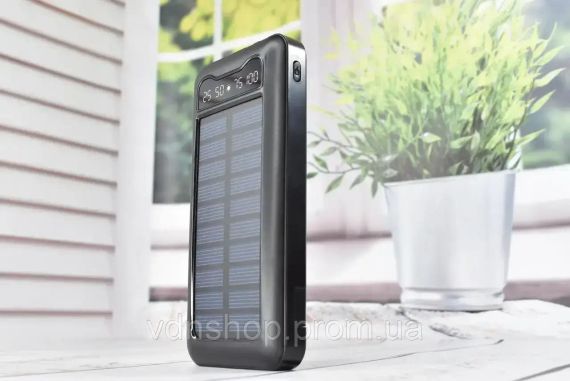 Павербанк Solar Power Bank с солнечной батареей + фонарик 20000 mAh | Зображення 1