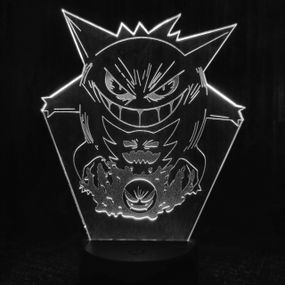 Акриловий світильник-нічник Покемон Генгар білий tty-n001245