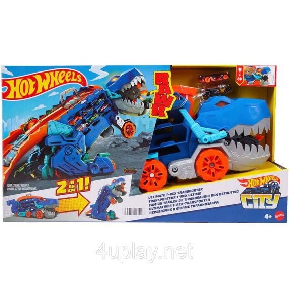 Мега-транспортер Хот Вілс Неймовірний Ті-Рекс Оригінал Hot Wheels Ultimate T-Rex Transporter