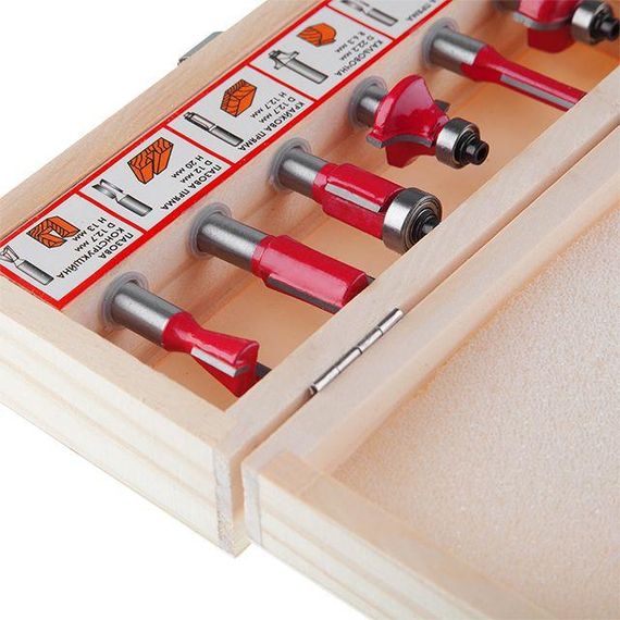 Набір фрез для деревини, 6 од. INTERTOOL HT-0072 | Зображення 4