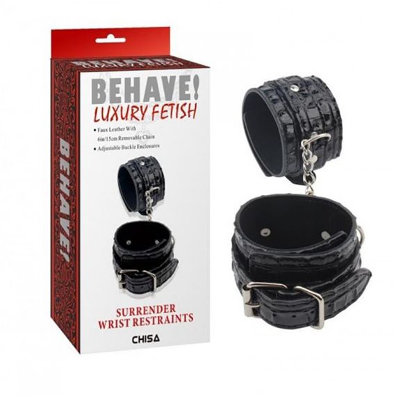 Наручники Behave Luxury Fetish SURRENDER WRIST RESTRAINTS | Зображення 2