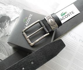 Мужской стильный ремень Lacoste black