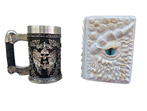 Подарунковий набір Кухоль 3 Меч у Черепі та Блокнот 3 «Око Крижаного Хранителя»