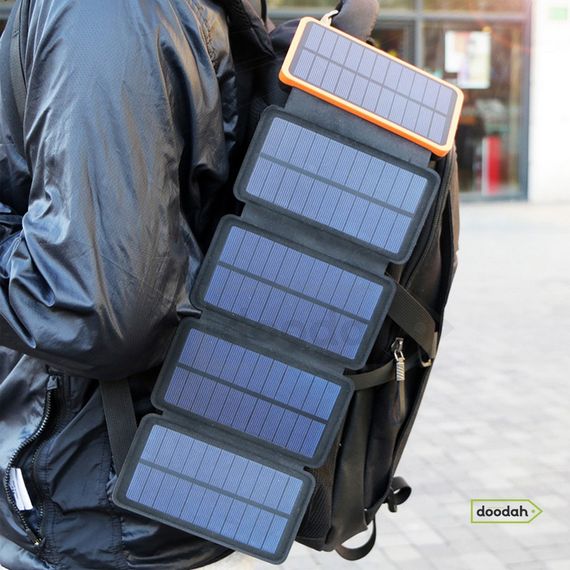 Повербанк з сонячною панеллю - CARPRIE Solar SYK-Z011-5 10000 мАг, 6Вт, Orange | Зображення 1