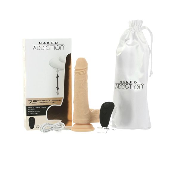 Фалоімітатор з ротацією та пульсацією Naked ADDICTION The Freak 7,5″ Rotating & Thrusting Vibrating Sex Aura | Зображення 5