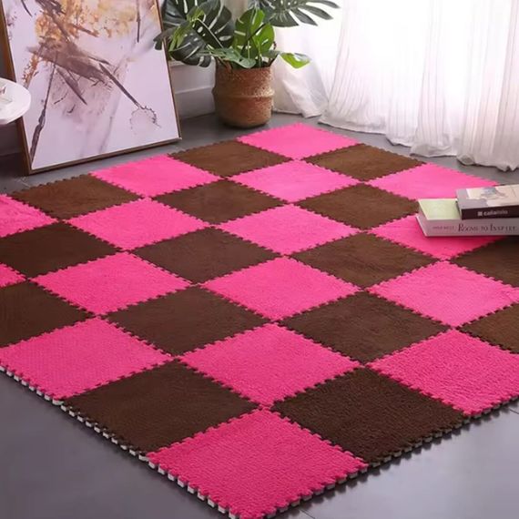 Підлога-пазл плюшевий РОЖЕВИЙ 30*30*1cm (D) SW-00002092 | Зображення 6