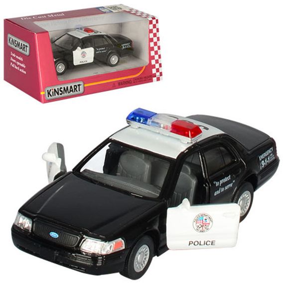 Поліцейська Машинка інертна Kinsmart Ford KT-5327-W 12 см