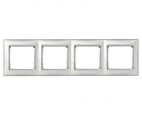 Valena Classic Legrand рамка 4 поста алюминий (770154)
