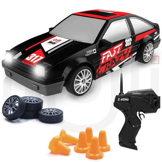 Гоночная Машинка Для Дрифта на Радиоуправлении и Аккумуляторе со Световыми Эффектами RC Race Toyota Corolla 4WD 18.5 см