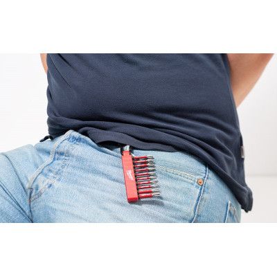 Набор бит Milwaukee с карабином ShW 2 x PH2/ 1 x PZ2/ 1 x TX15/ 2 x TX20/ 2 x TX30/ 1 x TX40 (4932480941) | Зображення 1