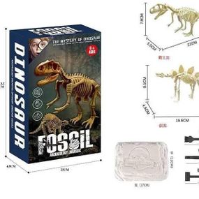 Набор детский для раскопок Динозавры с набором инструментов 222-5 Fossil