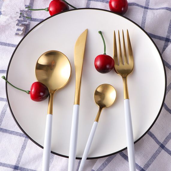 Набір столових приладів Kitchen білий на 2 персони | Зображення 5