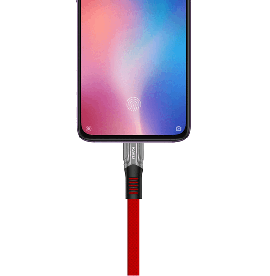 Плоский кабель Kaku KSC-278 USB - Micro USB 1.2 m - Red | Зображення 3