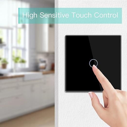 Вимикач сенсорний BSEED, 1 група, 1 смуга, вимикачі з панеллю із загартованого скла та світлодіодним ін. | Зображення 4