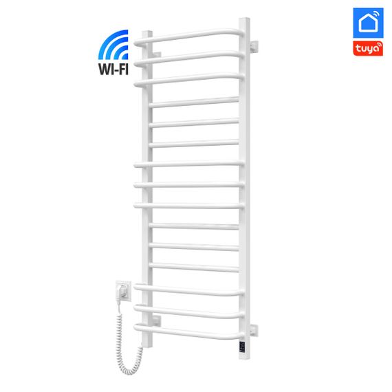 Рушникосушка електрична Navin Грандіс 480х1200 Sensor з Wi-Fi, ліва з таймером, біла | Зображення 2