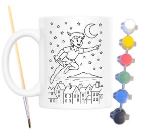 Набір для творчості кружка розмальовка за мотивами Пітер Пен і Венді (Джеймс Баррі) 330 мл біла (КР0179)