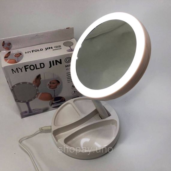 Зеркало для макияжа с сенсором My Fold Away Mirror, Зеркало для макияжа с подсветкой 360 градусов CE-24 | Зображення 6