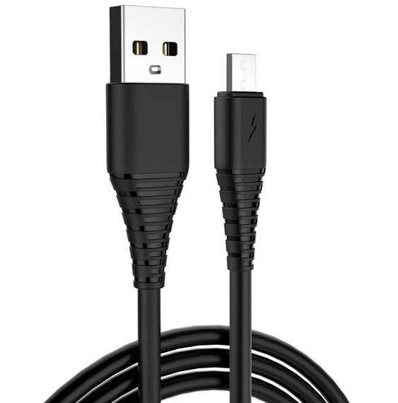 Зарядний пристрій мережевий USB + кабель MicroUSB 2,4A 10W чорний ColorWay CW-CHS012CM-BK | Зображення 1