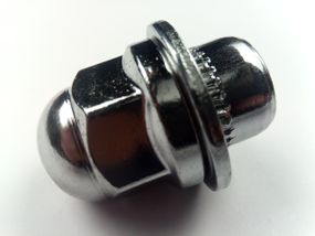 Гайка колеса М12х37,5х1,50 хром/с шайбою/шляпка кругла/ключ 21 (Тойота)