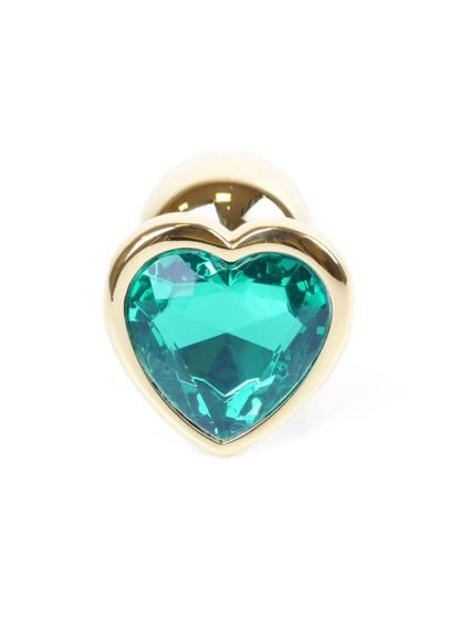 Анальна пробка -Jewellery Gold Heart PLUGGreen Sex Aura | Зображення 3