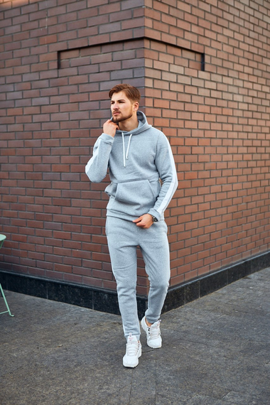 Костюм Лампас Зима серо-белый S XL, серо-белый | Зображення 2