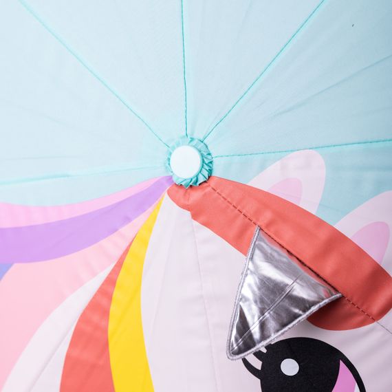 Класична дитяча парасолька-тростина механічна з поліестеру міцна надійна 8 спиць діаметр 89 см М'ятний HP-23-12M | Зображення 8