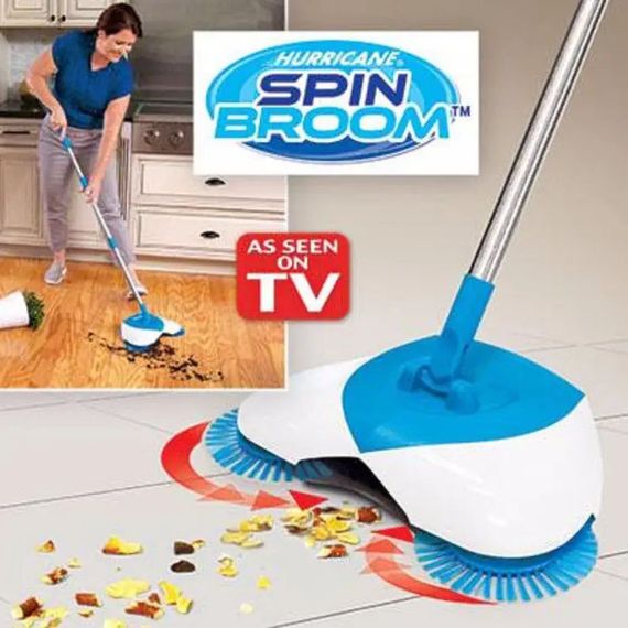 Механічна швабра-віник Hurricane Spin Broom щітка віник DY-505 ефект пилососу | Зображення 5