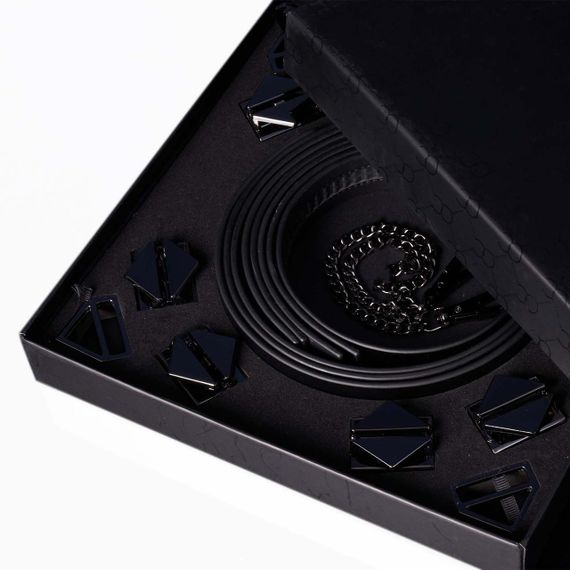 Набір із 8 ременів для зв'язування LOCKINK 8-Bondage-Straps Restraint Set — Black Sex Aura | Зображення 1