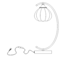 Настольная лампа LK-736T/1 E27 WH+FG