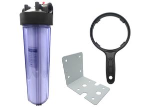 Колба BigBlue 20" Tiger Filtration прозора 04 (пластикові.різьби/макс12атм) + картридж 1/4