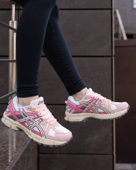 Кросівки жіночі літні -сітка  Asics Gel Kahana 8 колір: білий/ рожевий | Зображення 1