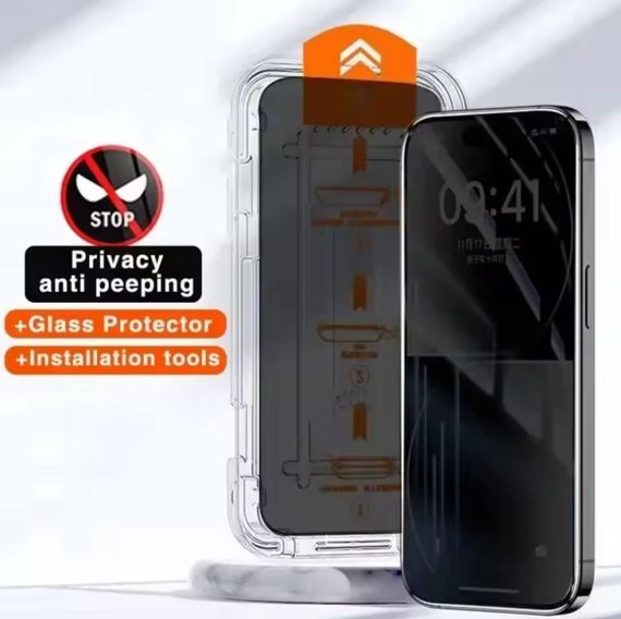 Защитное стекло для iPhone 14 Pro Max - Закаленное, самоклеящееся, с повышенной прочностью (Full Glue) | Зображення 7