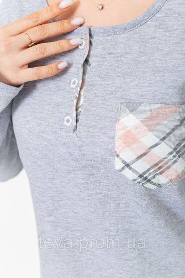 Піжама жіноча утеплена, колір сіро-рожевий, розміри 4XL, L, XL FA_008596 | Зображення 4