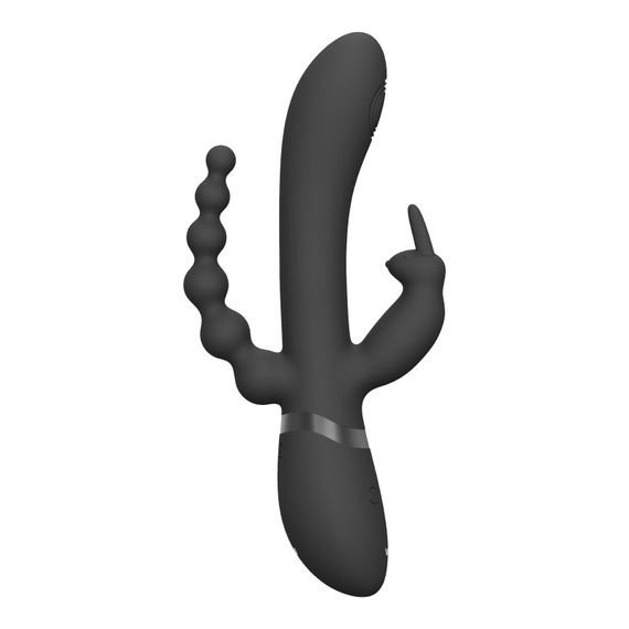 Вибратор-кролик Rini 3 в 1, черный Vive (Нидерланды) Sex Aura