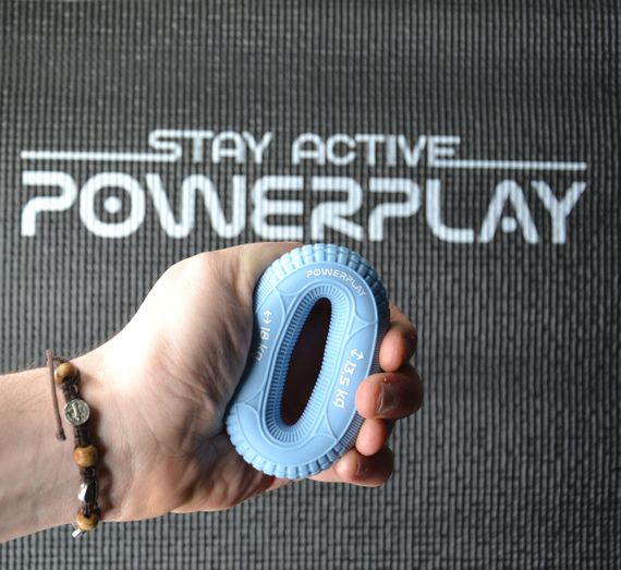 Еспандер кистьовий силіконовий PowerPlay PP-4330 Hand Grip Loops Light 13.5-18 кг. Блакитний | Зображення 6